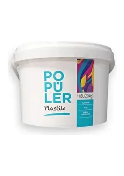 20 kg Popüler Plastik Mat Duvar Boyası Mat Görünüm ile Kolay Uygulama için İdeal