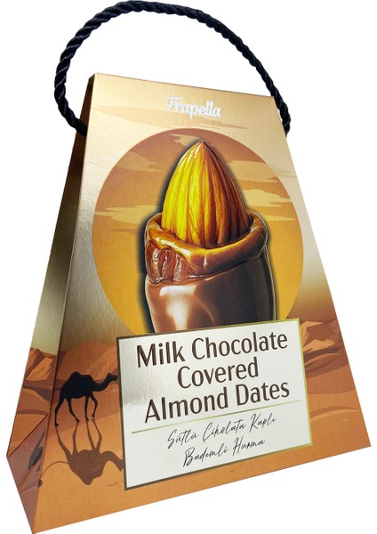 Sütlü Çikolata Kaplı Bademli Hurma 200 Gr.