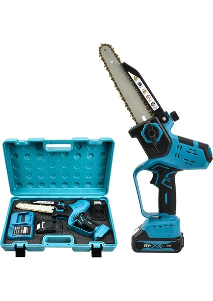 Otomatik Yağlamalı Şarjlı El Testeresi Ağaç Odun Dal Kesme Budama Çift Batarya Dijital Göstergeli EEA344