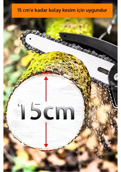 Otomatik Yağlamalı Şarjlı El Testeresi Ağaç Odun Dal Kesme Budama Çift Batarya Dijital Göstergeli EEA344 modelleri