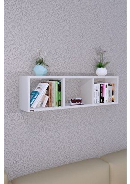 Sema Yatay Raf ,dekoratif Raf,aksesuar Raf Kitaplık Beyaz fiyatları