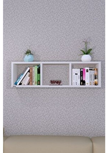 Sema Yatay Raf ,dekoratif Raf,aksesuar Raf Kitaplık Beyaz fırsatları