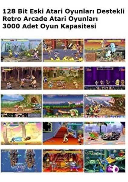 Retro X-1 3000 Oyunlu Retro Atari Oyun Konsolu