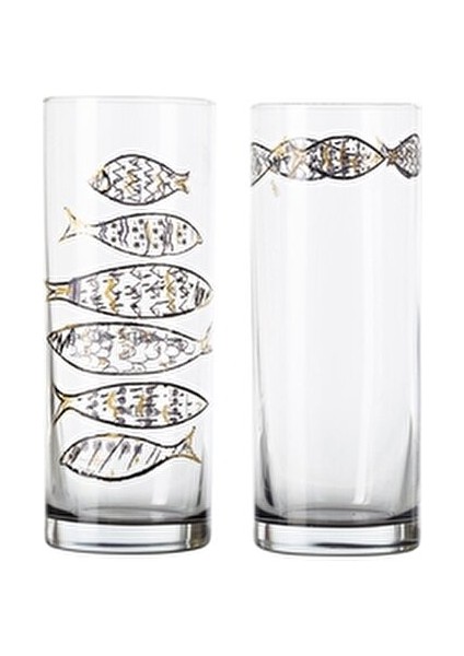 Gold Fısh Rakı Bardağı Seti 6lı -200ML indirimleri