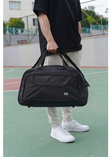 Siyah Seyahat ve Spor Çantası 58 cm