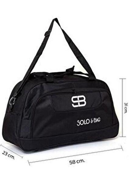 Siyah Seyahat ve Spor Çantası 58 cm
