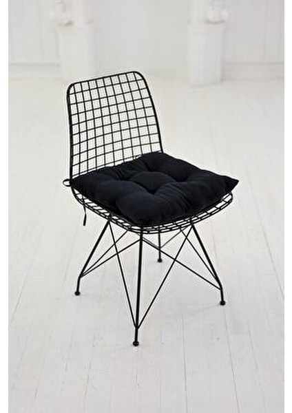 Pofuduk Siyah Kare Sandalye Minderi 40 x 40 cm fiyatları