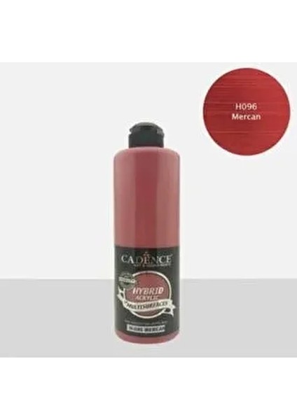 Hybrıd Akrilik Multisurface Boya H-096 Mercan Renkli 500 ml Sanatsal Kullanım İçin