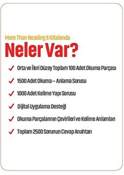 More Than Reading 2 - YDS YÖKDİL YDT IELTS İçin İngilizce Okuma Kitabı indirimleri