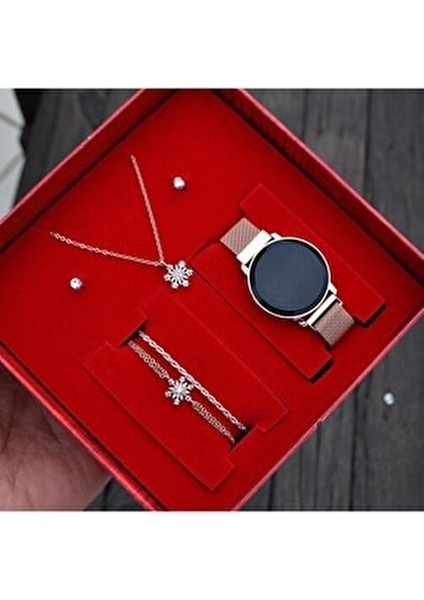 Kadın Kol Saati Kolye Bileklik ve Küpe Set fiyatları