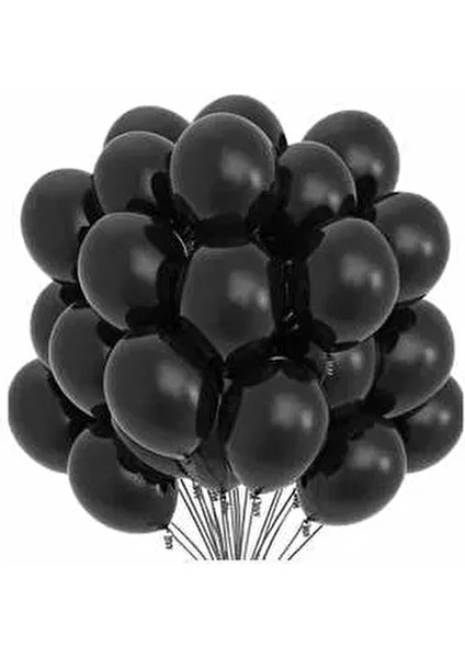 Mat Siyah Balon 20 Adet