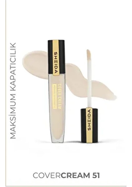 Cover Cream Aydınlatıcılı Gözaltı Kapatıcısı, Yoğun Pigment Concealer - No 51