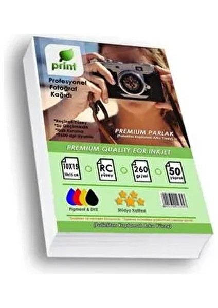 Epson L3251 Fotoğraf Kağıdı Premium Parlak 260 gr 10X15 50 Yaprak