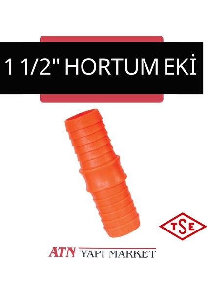 1 1/2" (38 Mm) Plastik Hortum Eki – Dayanıklı Su ve Hava Hortumu Bağlantı Aparatı