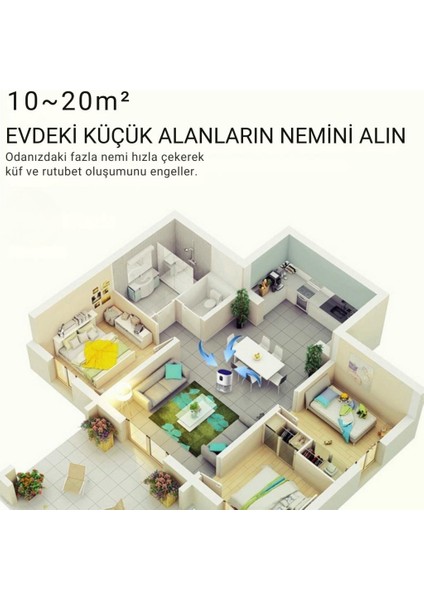 2000ML Işıklı Banyo Mutfak Dolap Nem Alma Cihazı Mantar Rutubet Nem Küf Önleyici Dehumidifer indirimleri