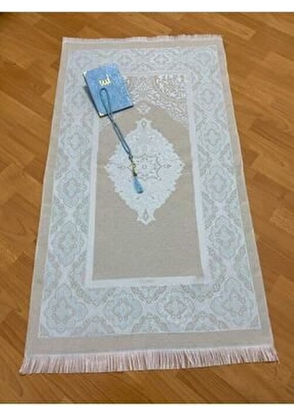 Hediyelik Bohçalık Tafta Saçaklı Mavi Seccade, Yasin, Tesbih Seti modelleri