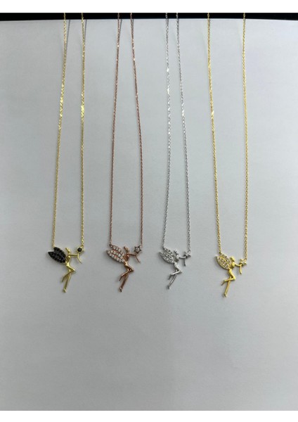 925 Ayar Gümüş Zirkon Taşlı Melek Figürlü Kadın Kolye – Zarif ve Şık Günlük ve Özel Takı modelleri