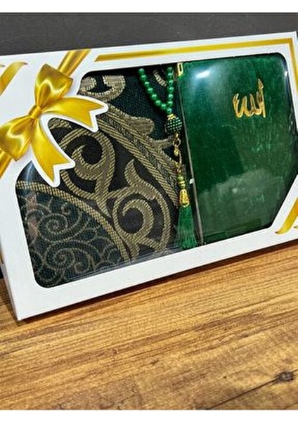 Tafta Saçaklı Yeşil Seccade, Yasin, Tesbih Seti fırsatları