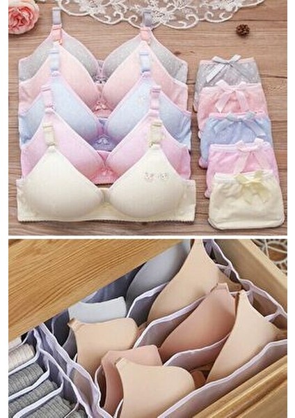 2 Adet 8 Bölmeli Sütyen Düzenleyici Akordiyon Dolap ve Çekmece Içi Organizeri fırsatları