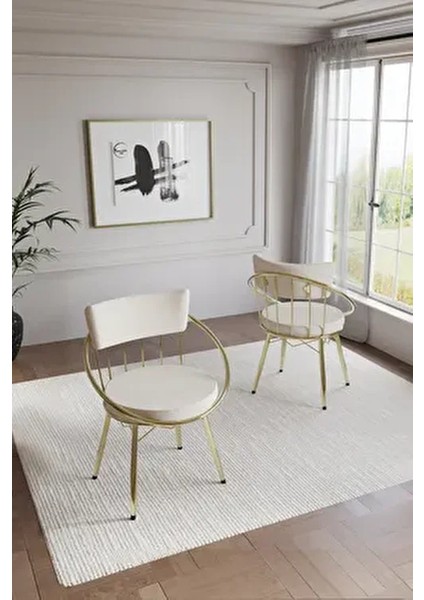 Mutfak Sandalyesi , Balkon Sandalyesi , Salon Sandalyesi , New Uzay Gold Mutfak Sandalyesi Krem