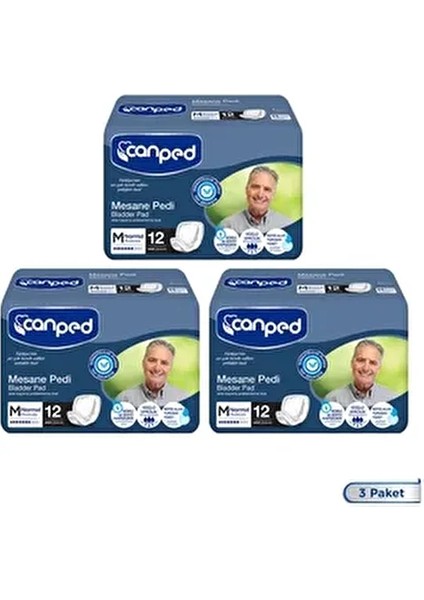 Mesane Pedi Erkek 12 Li x 3 Adet
