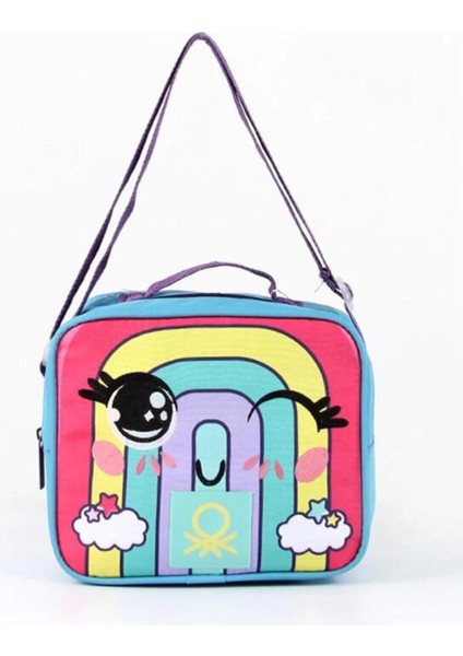 . Gökkuşağı Desenli Kız Çocuk Anaokul Çantası