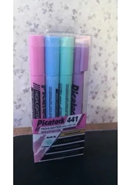 Fosforlu Kalem 4 Lü Pastel Set