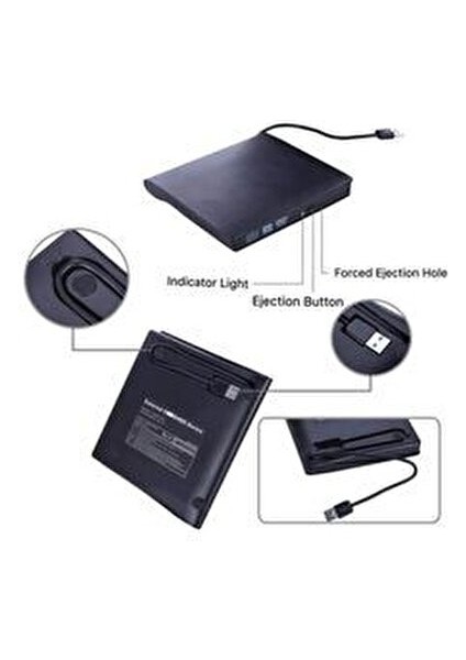 Harici USB 3.0 DVD Yazıcı Writer Portatif CD DVD Yazıcı Okuyucu Ultra Ince CD DVD Yazıcı Okuyucu fırsatları