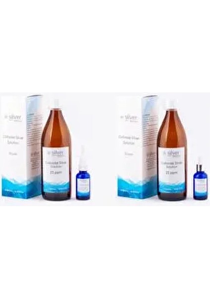 Gümüş Suyu 23 Ppm 1000ML Cam Şişe- Cam Nazal Sprey Hediyeli Hydrasense Kolloidal