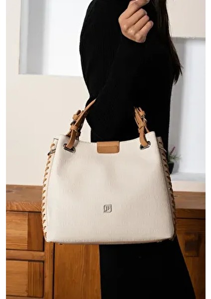 Kadın Örgülü 3 Bölmeli Ayarlanabilir Uzun Askılı El ve Omuz Çantası BD-4031