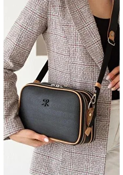 Kadın 5 Bölmeli Ayarlanabilir Uzun Askılı Omuz ve Çapraz Çantası Postacı Çantası