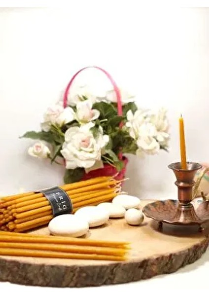 Dilek Tören Ritüel Balmumu Mum 10 Adet 20 cm Çap 4-6 mm Beewax fiyatları