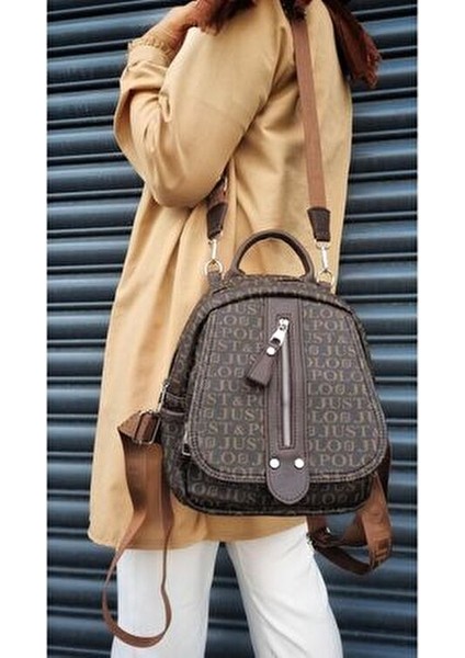 Kadın Monogram Baskılı Sırt ve Omuz Çantası Günlük Kullanım Için fiyatları