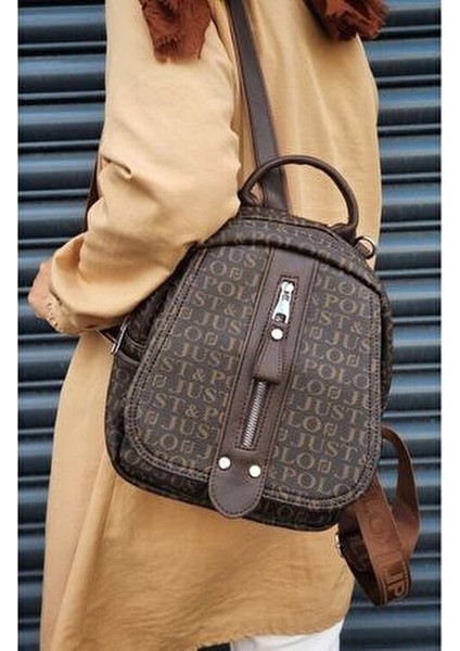 Kadın Monogram Baskılı Sırt ve Omuz Çantası Günlük Kullanım Için indirimleri