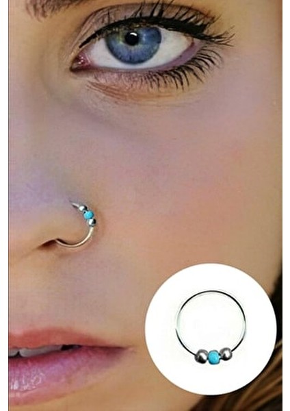 925 Ayar Gümüş Boncuklu Halka Hızma Set 4 Adet fırsatları