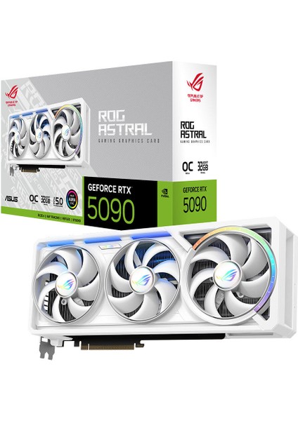ROG-ASTRAL-RTX5090-O32G-WHITE-NVIDIA-GEFORCE-RTX 5090-32GB GDDR7-512BIT--OC-2XHDMI-3XDP-RGB-DLSS4 Ekran Kartı