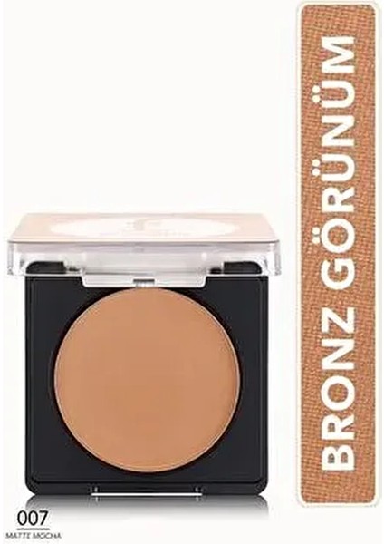 Yoğun Pigmentli Işıltılı Bronzer - Bronzing Powder - 007 Matte Mocha - 8682536053457