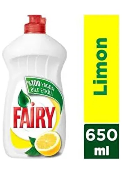 Sıvı Deterjan Limon 650 ml Güçlü Yağ Çözme Etkisiyle Ultra Konsantre