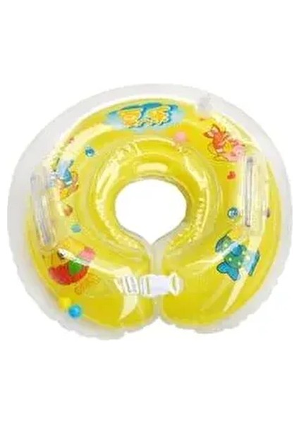3 Renkli Bebek Boyun Simidi 40 Cm Sarı Renkli 1+ Yaş İçin Eğlenceli Havuz Aksesuarı