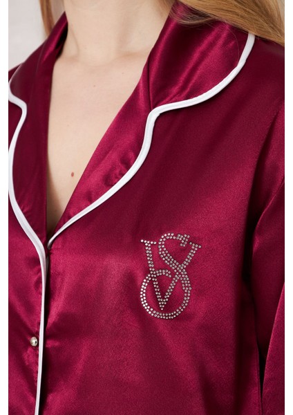 Vip Secret Kadın Ipeksi Saten Pijama Takımı modelleri