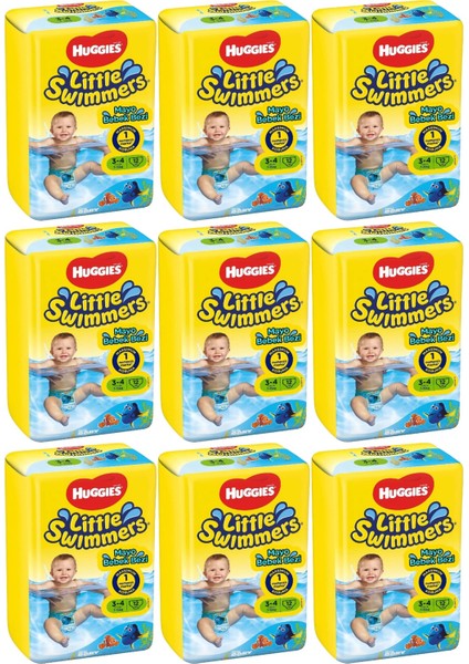 Huggıes Little Swımmers Mayo Bebek Bezi Beden:3-4 (7-15KG) 108 Adet (9pk*12)
