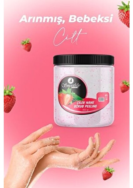 Epilasyon Ağda Sonrası Batık Peeling Çilek Nane Peeling 800ML + Bisküvi Peeling + Tüy Geciktirici fırsatları