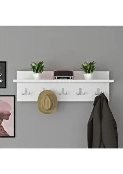 Lüxs Portmanto Duvar Askılığı Elbise Askılığı 70 cm Ahşap