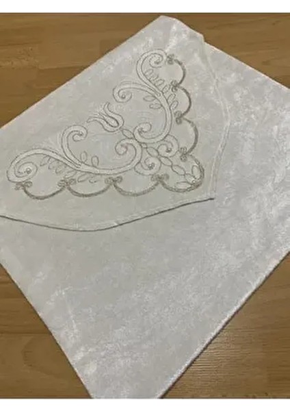 Kadife Fransız Güpürlü Dantel Inci Işlemeli Lüks Zarf Bohça Çeyizlik Model