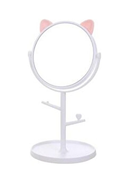 Kedi Kulaklı Masa Üstü Askılıklı Makyaj Aynası- Beyaz fiyatları