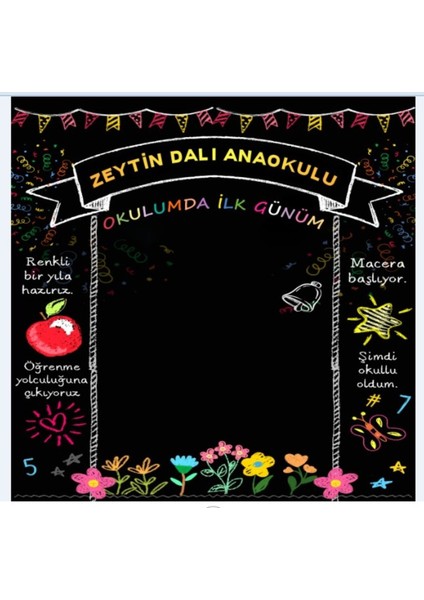 Okulumda Ilk Günüm, Yeni Maceraya Başlıyoruz, Okul Etkinlik, Fotoğraf Çekimi, Kumaş Arka FON150X200
