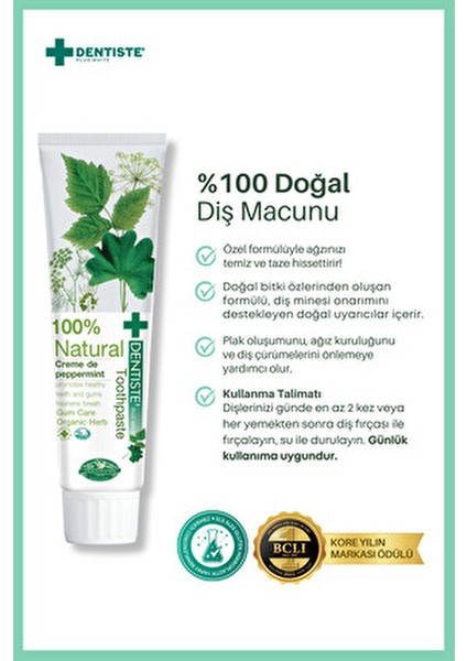 %100 Doğal Diş Macunu Bitkilerin Gücü fiyatları