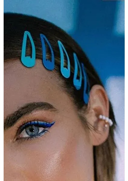 12'li Mermaid Mavi Çıt Çıt Toka Seti