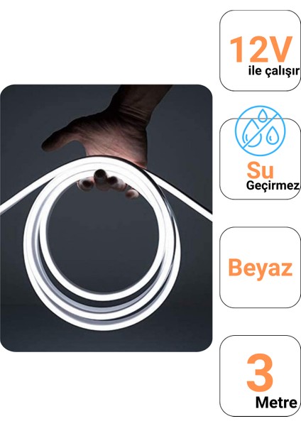 12 Volt Neon LED Işık Trafosuz | Neon Şerit LED Trafosuz Esnek Silikonlu Aydınlatma fiyatları