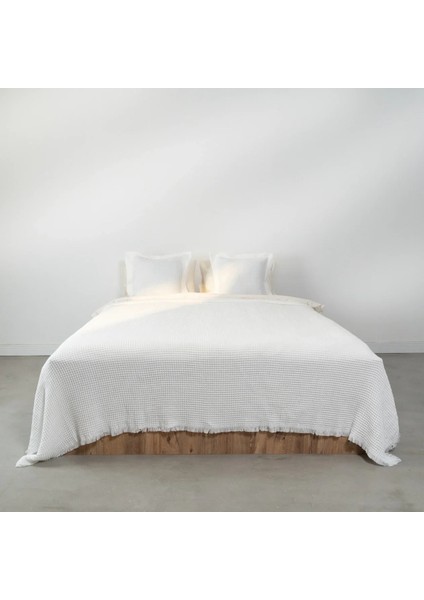 Terra Petek Dokulu Tek Kişilik Yatak Örtüsü Beyaz 160X220 cm fiyatları